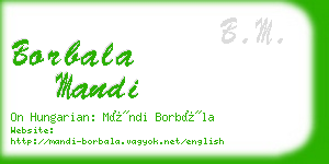 borbala mandi business card